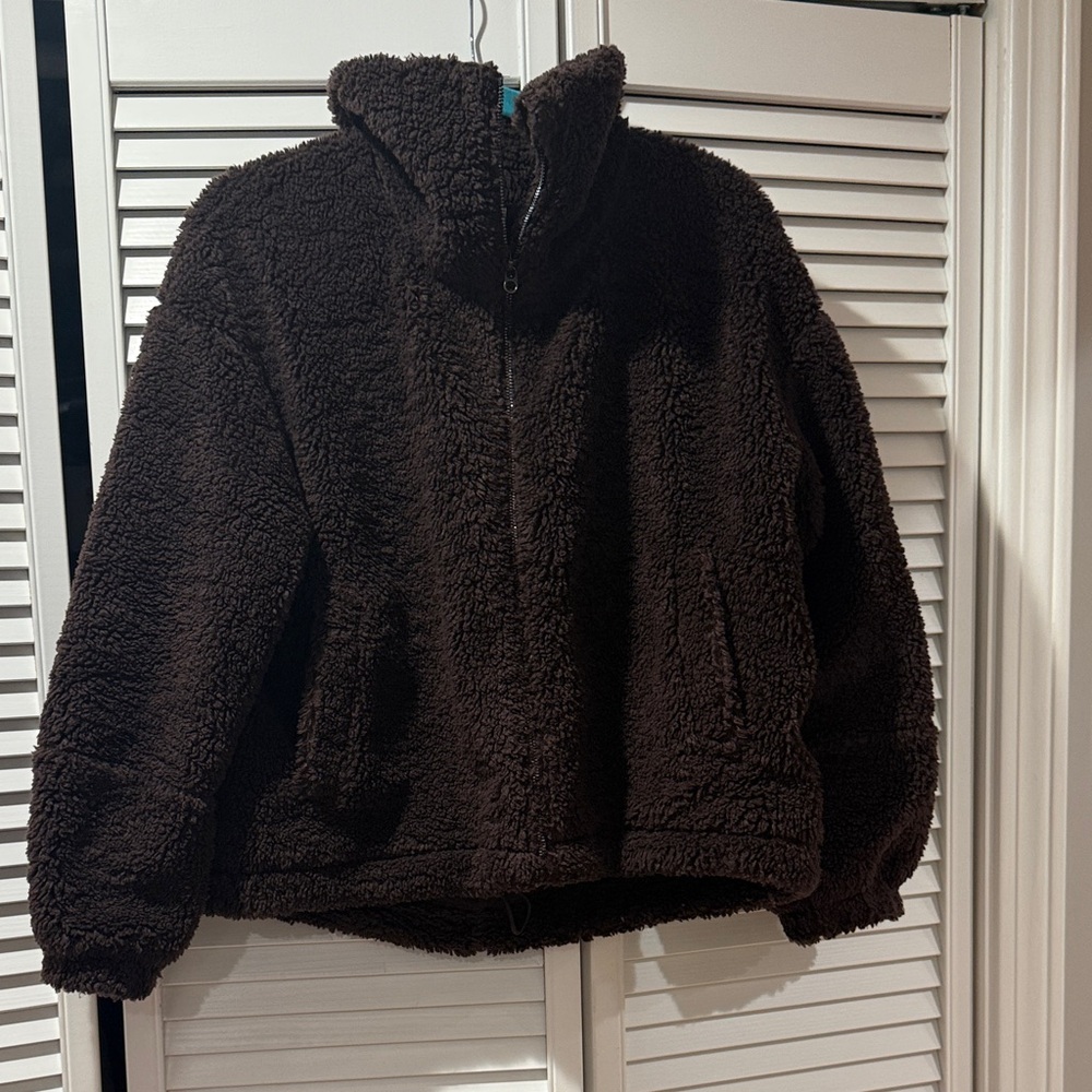 lululemon athletica Dark Brown scuba  Hoodie size 10